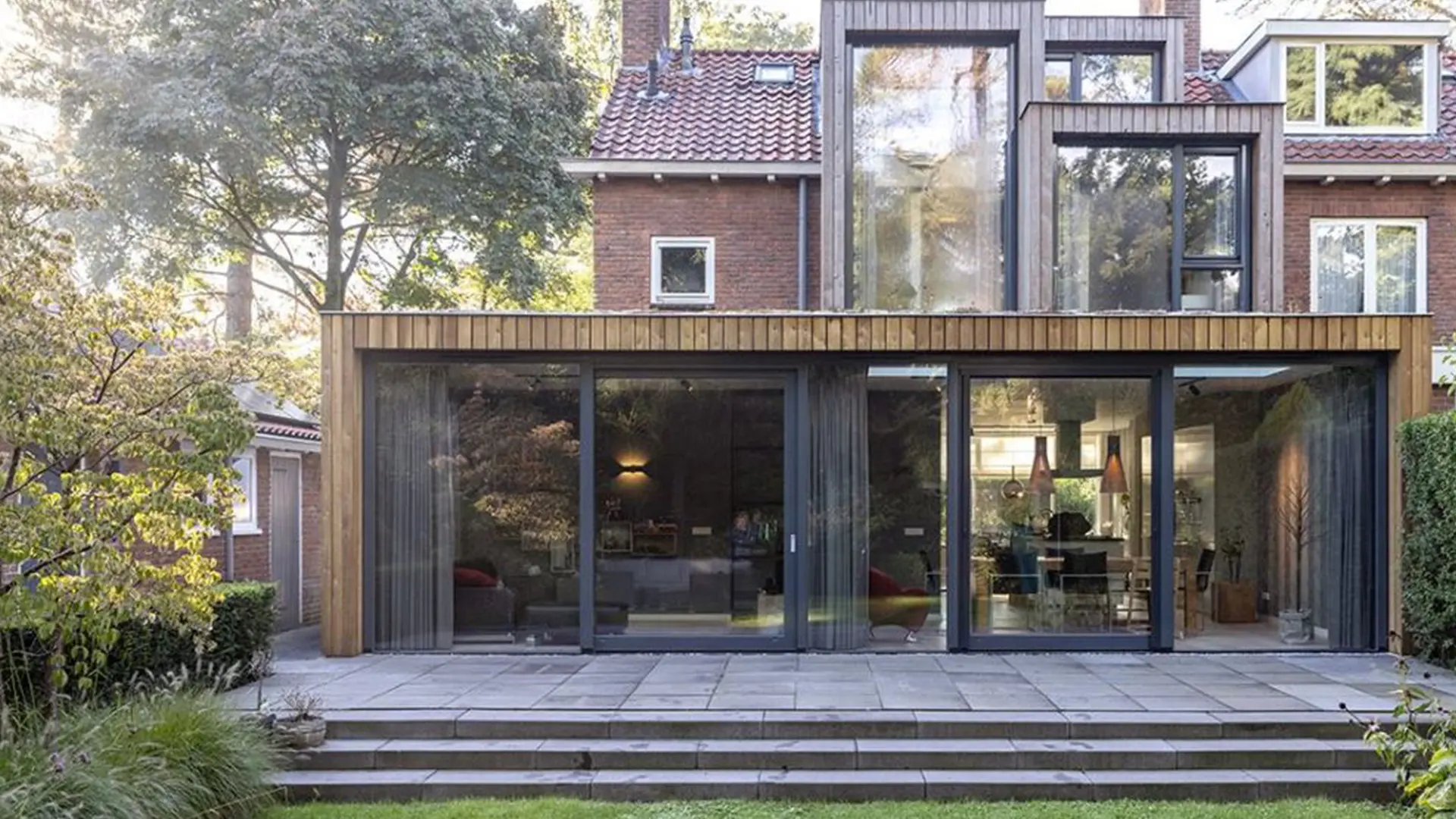 Kubusvormige uitbouw woning plan galerij 1